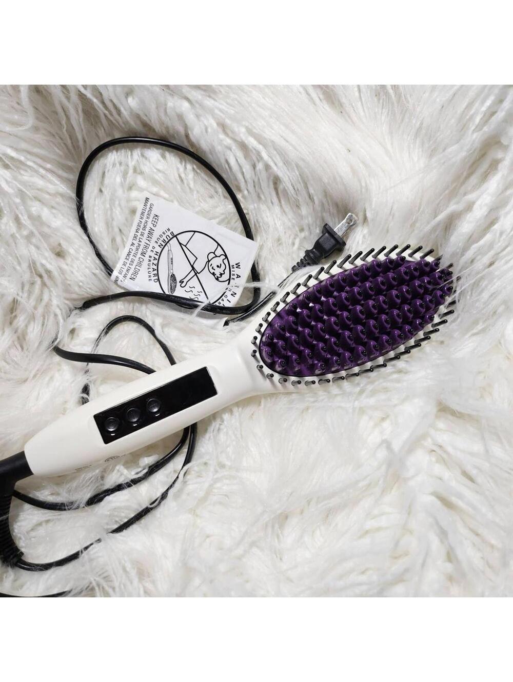 InStyler Straight Up Ceramic Heated Hair Straightening Brush White